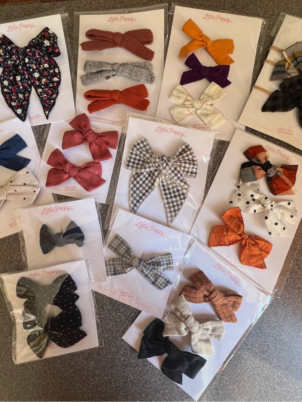 Little Poppy Co Hair Bow Lot - Assorted Fall / Halloween Styles